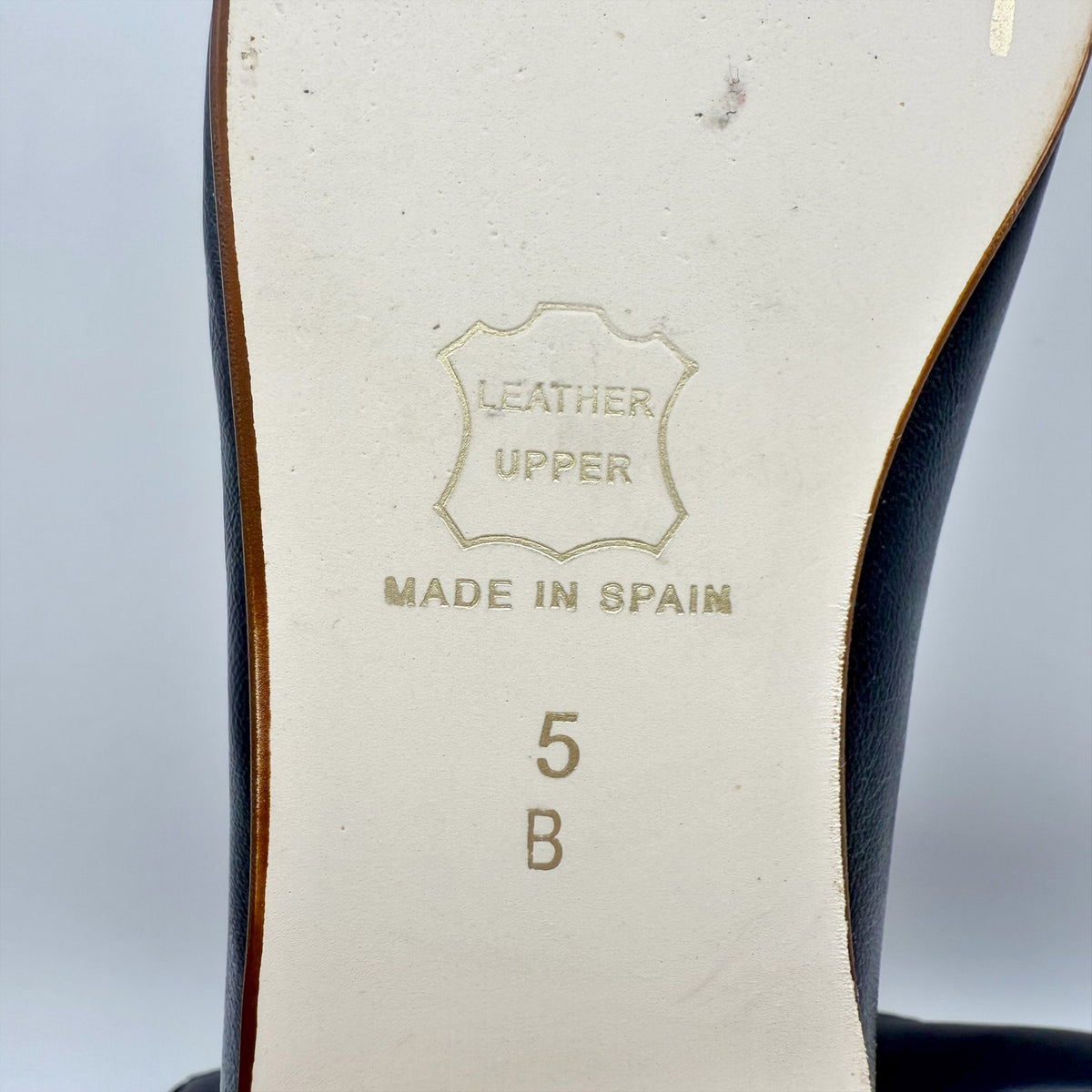 French Sole FS/NY Womens Jigsaw Flats Size 5 EU 35.5 Navy Blue Nappa Leather NIB