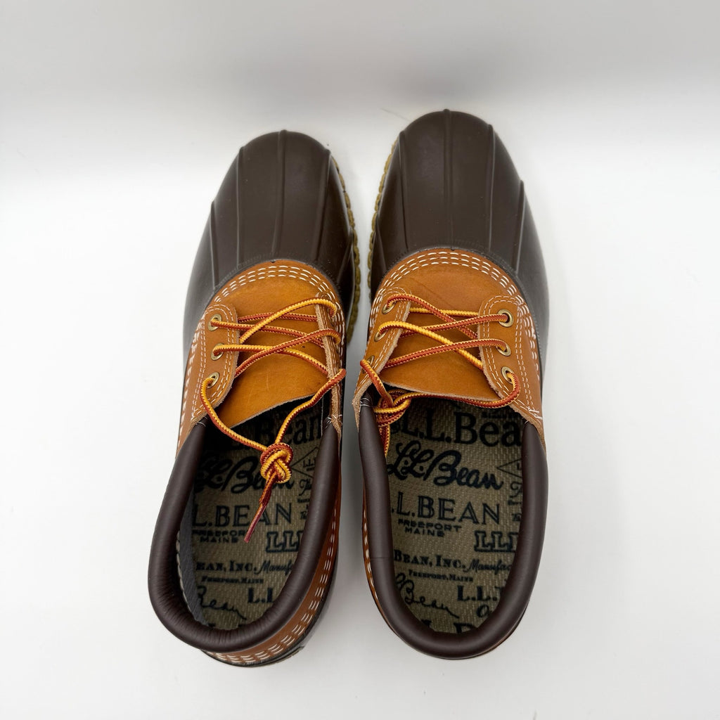 L.L.Bean Mens Gumshoe Ankle Booties Size 12 Brown Leather Rubber Waterproof NIB