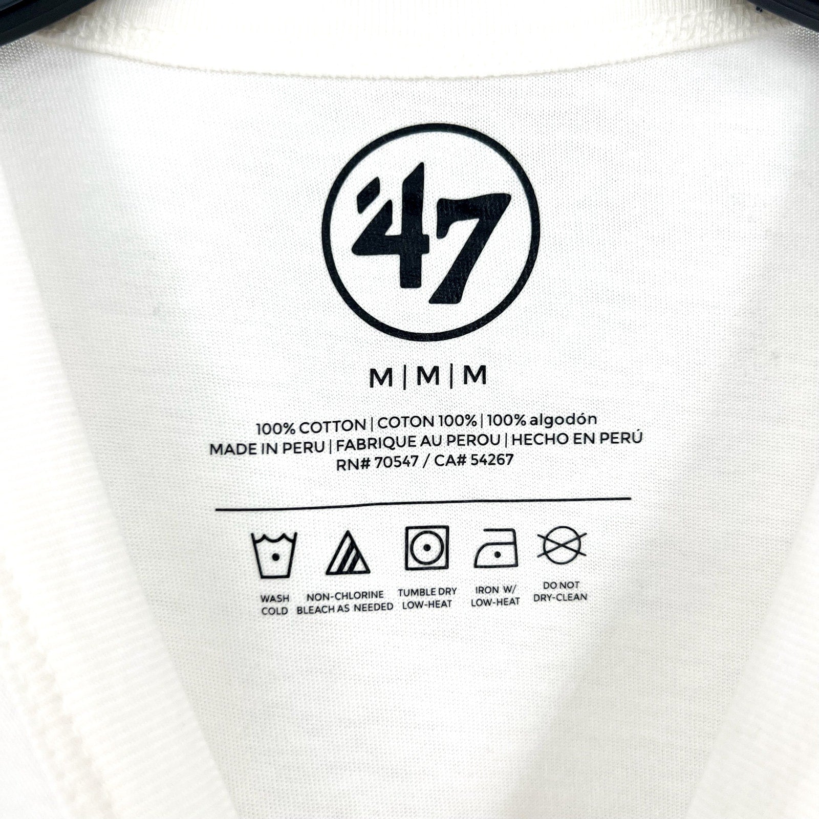 47 BRAND Mens Lone Star Showdown Football SS Fashion T Shirt Medium White NWT