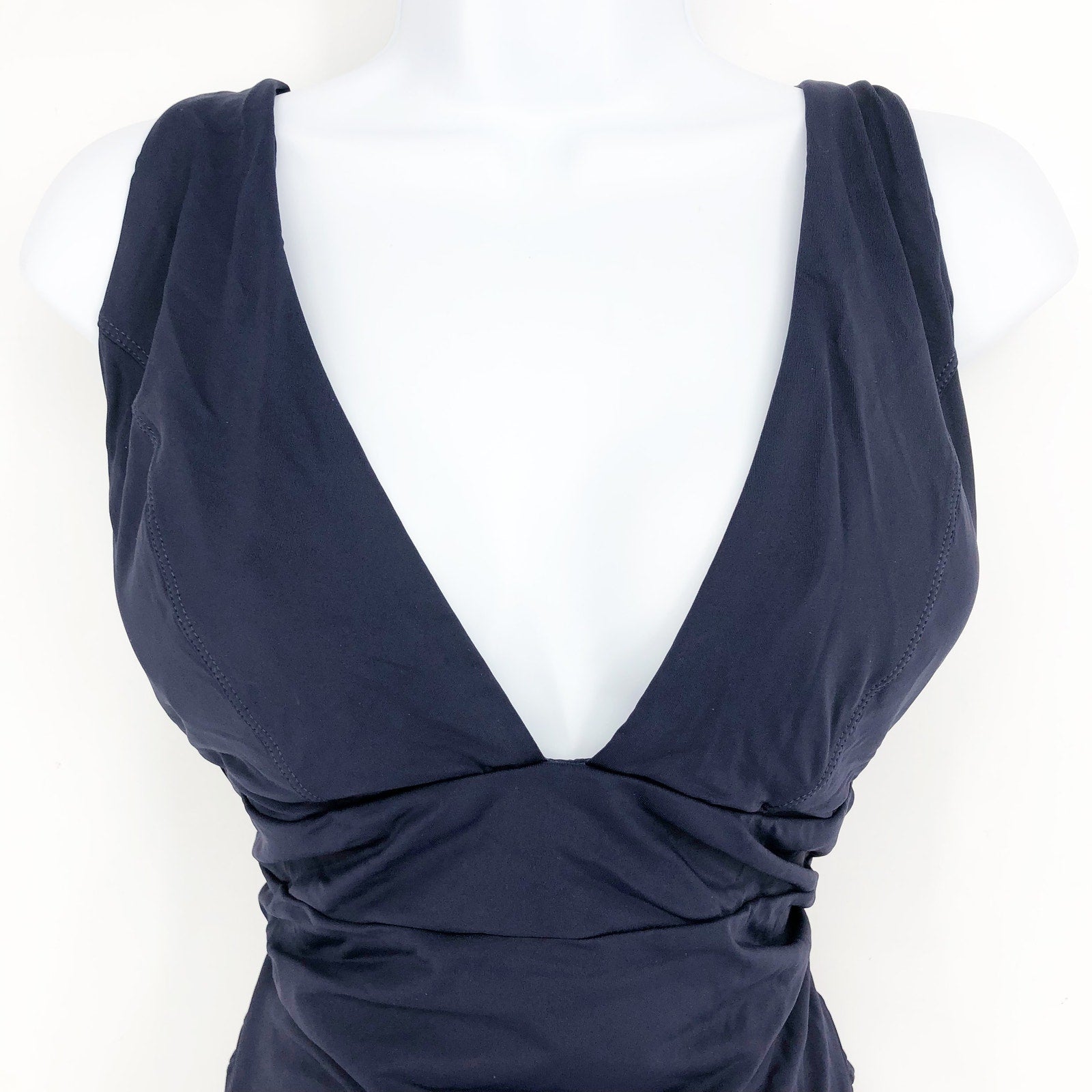 ANDIE SWIM Sardinia One Piece Swimsuit 3XL Blue Plunge V-Neck Open Back NWT