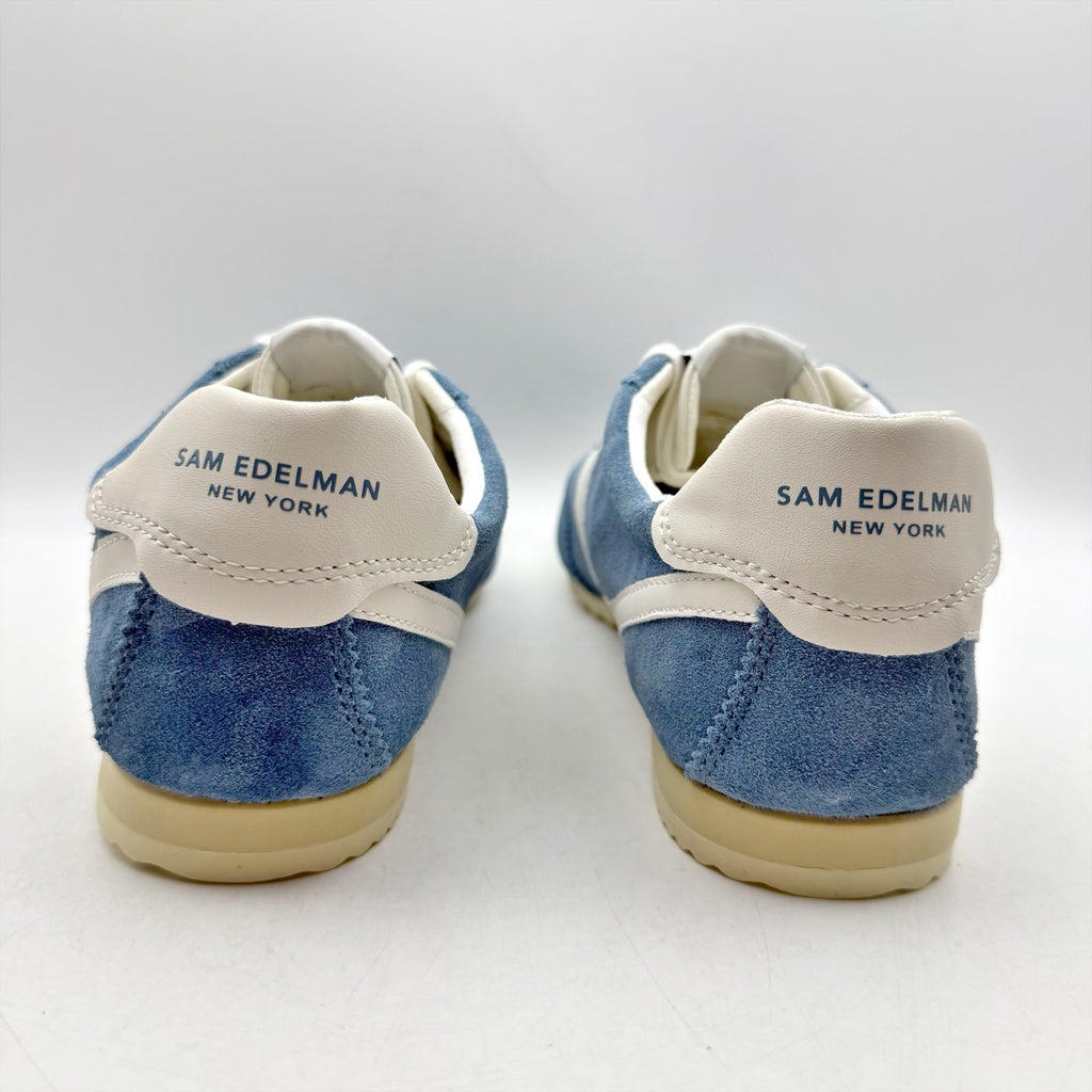 Sam Edelman Womens Isa Casual Sneaker US 11 Blue Suede Signature Collection NWOB