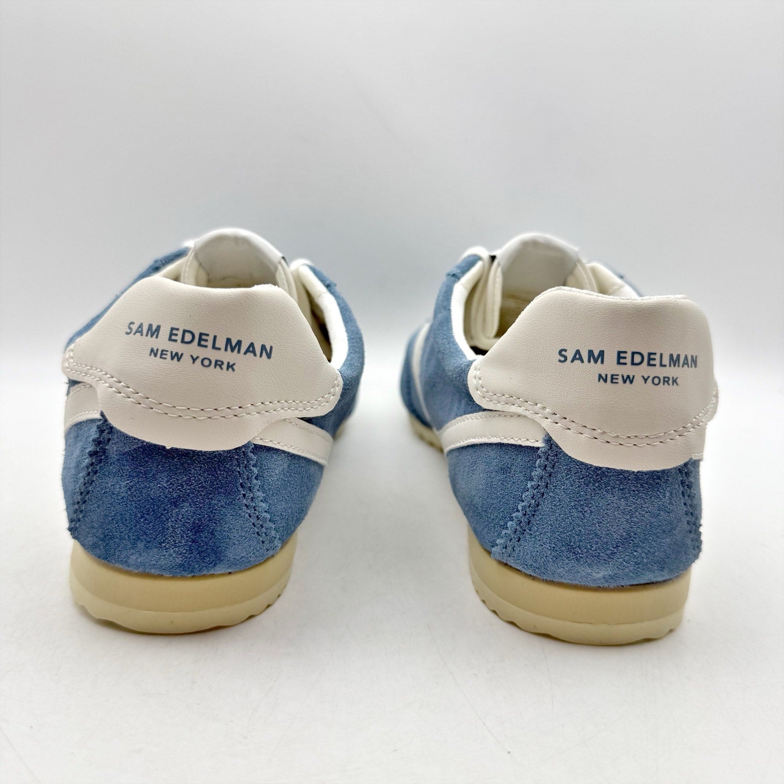 Sam Edelman Womens Isa Casual Sneaker US 11 Blue Suede Signature Collection NWOB