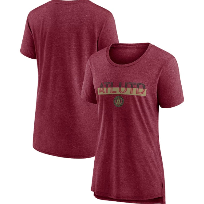 FANATICS Womens Atlanta United FC Graphic T-shirt Small Dark Red SS NWOT