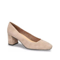 Bella Vita Womens Jilan Heel Pumps Size 8.5 Extra Wide Cream Almond Suede NWOB