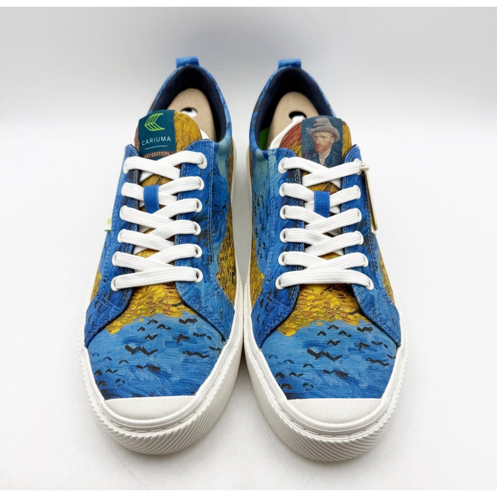 Cariuma X Van Gogh Men's VGM OCA Low Sneaker US 13 Blue Wheatfield Canvas NIB