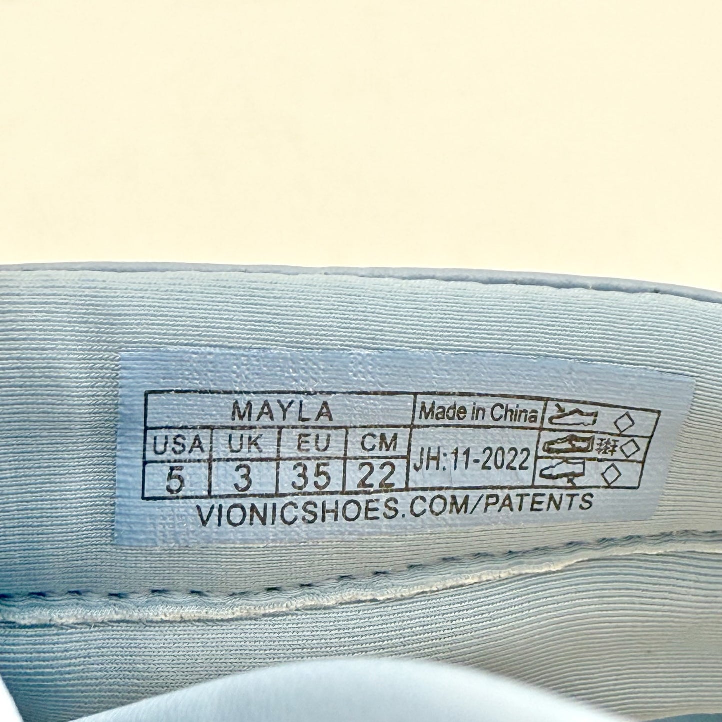 Vionic Womens Mayla Slide Sandals US 5 M EU 35 Blue Comfort NIB