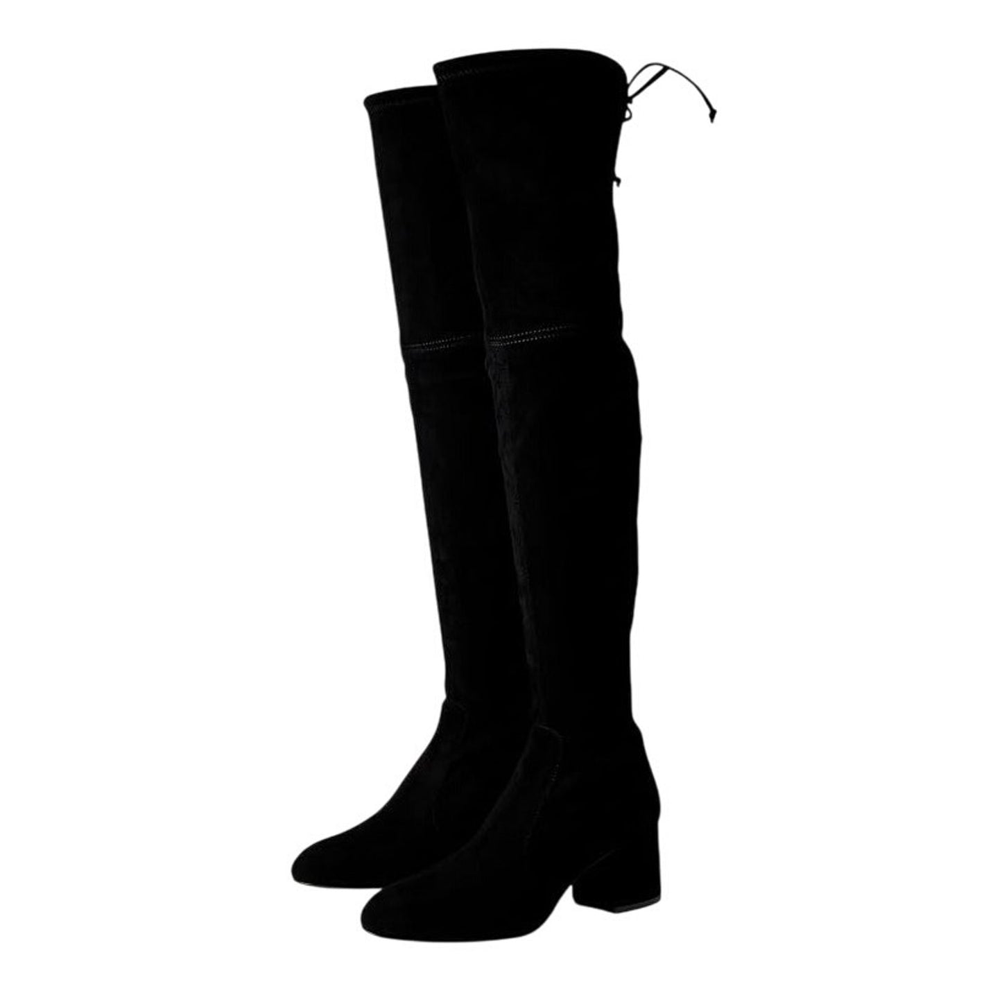 Stuart Weitzman Womens Flareland Over The Knee Boots US 7 B Black Suede NWOB