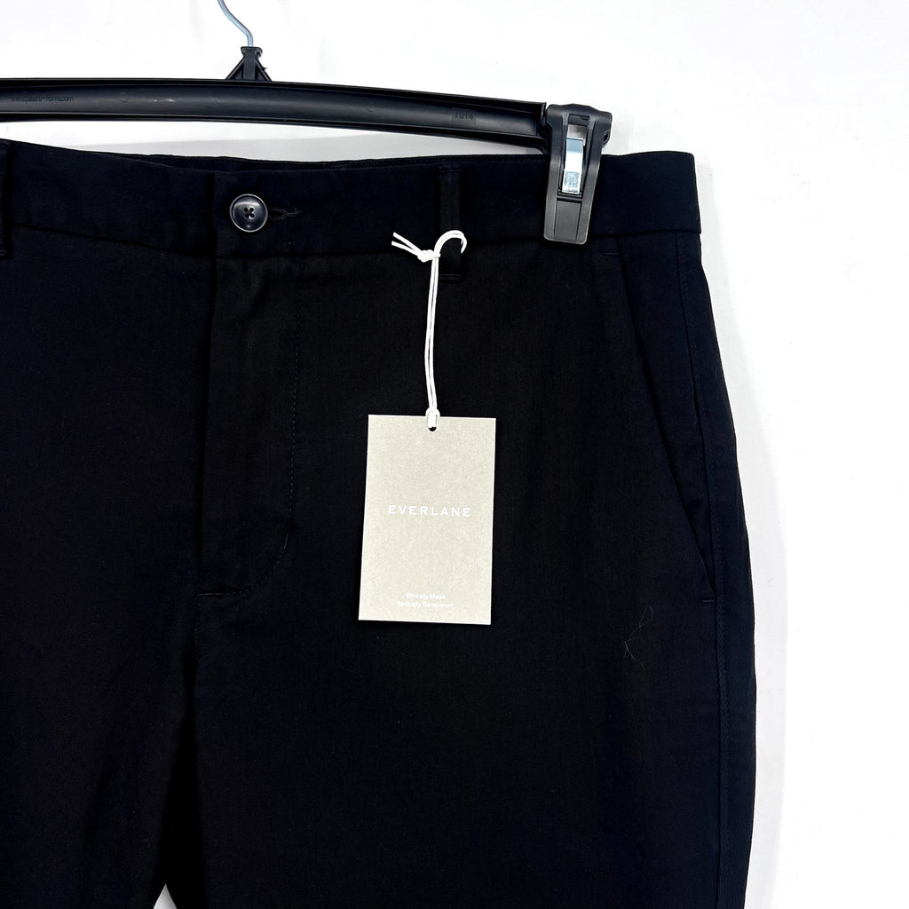 EVERLANE Men's Uniform Performance Chino Pants 34x28 Black Slim Fit NWT