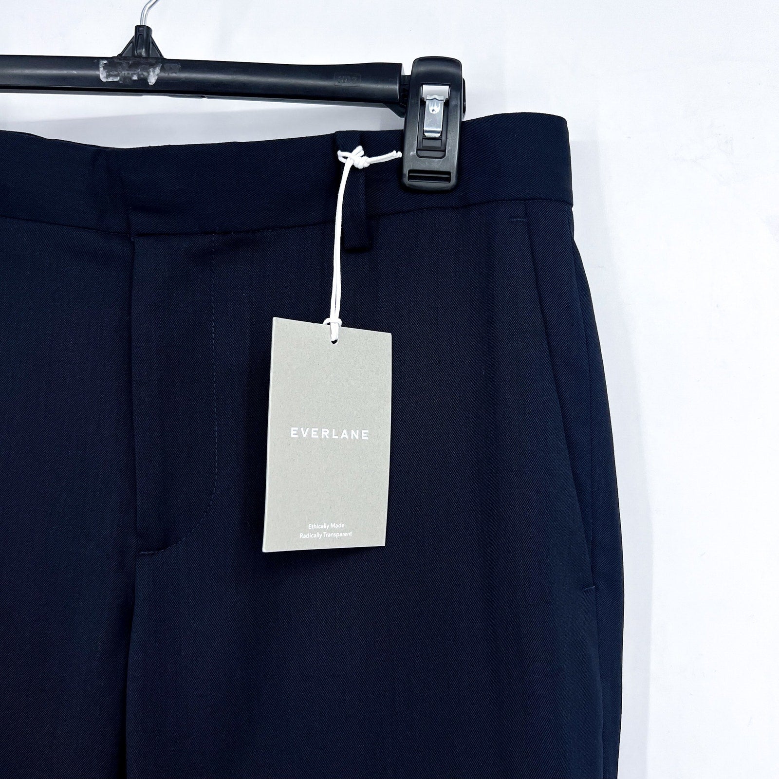 EVERLANE Men's The Italian Wool Pants 30x32 Navy Blue Flat Front NWT