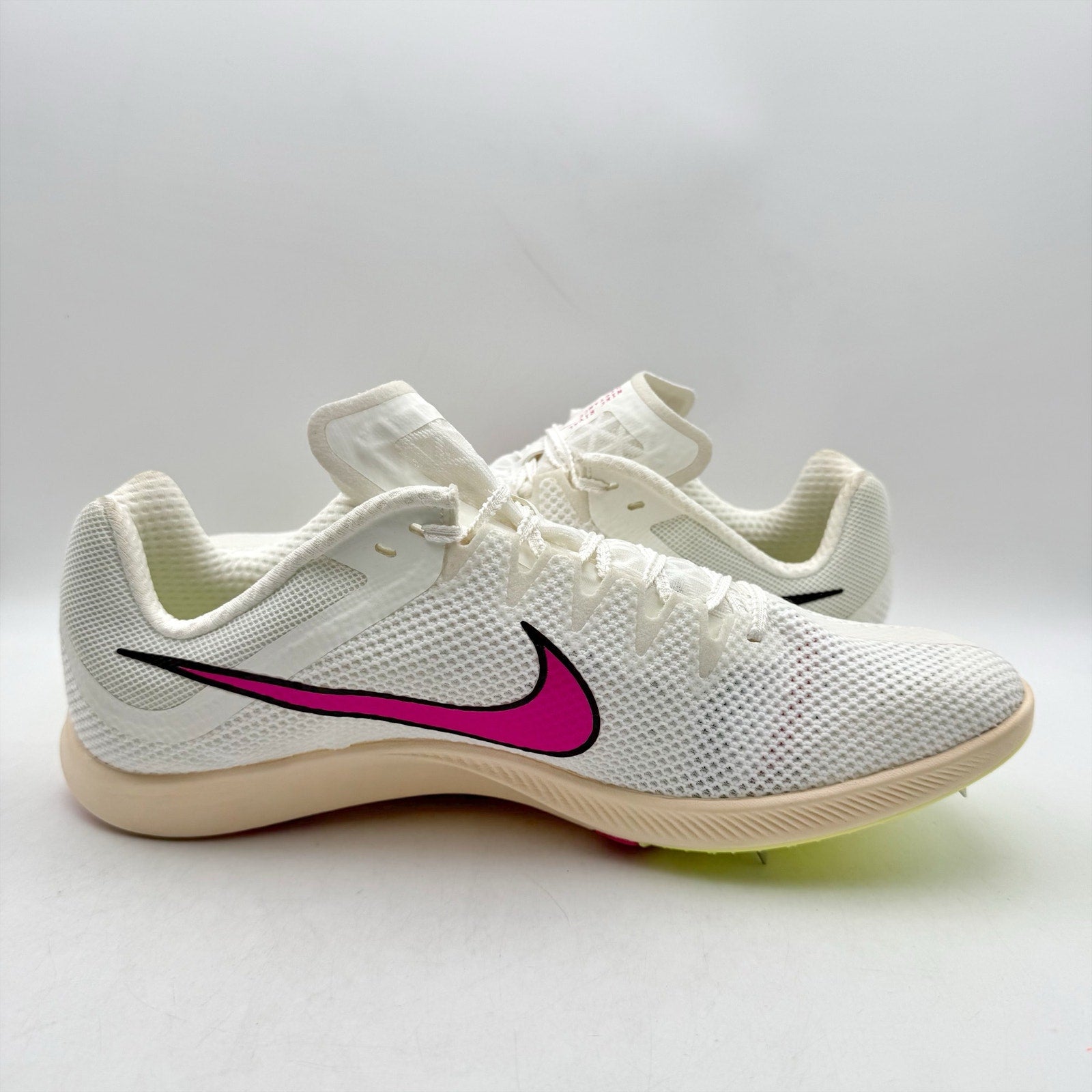 Nike Mens Zoom Rival Distance Track and Field Shoes US 12 White Pink DC8725 NWOB