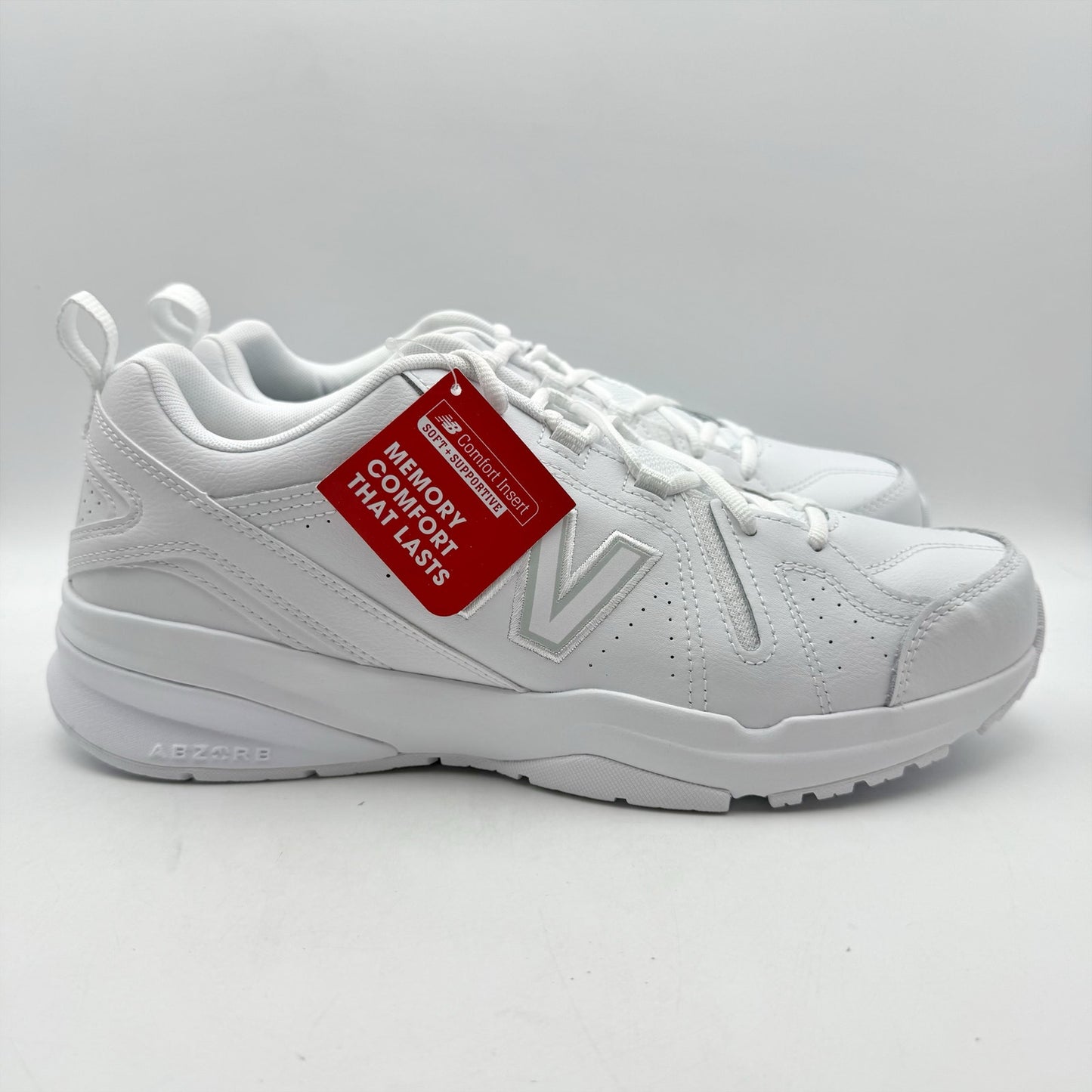 New Balance Mens 608v5 Training Sneakers US 11.5 M EU 45.5 White Athletic NIB