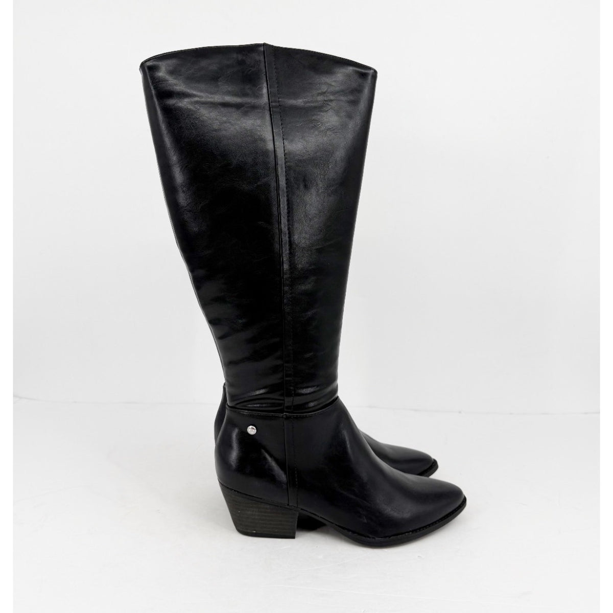 LifeStride Women's Reese Wide Calf Boot Size 8.5 Wide EU 39 Black Leather NWOB