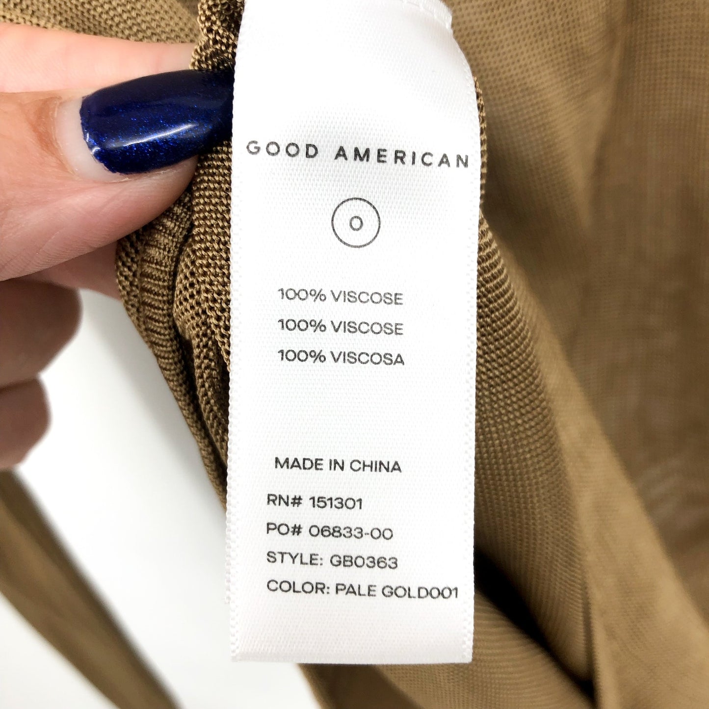 GOOD AMERICAN Scoop Neck Sheer Bodysuit Pale Gold 2 Medium