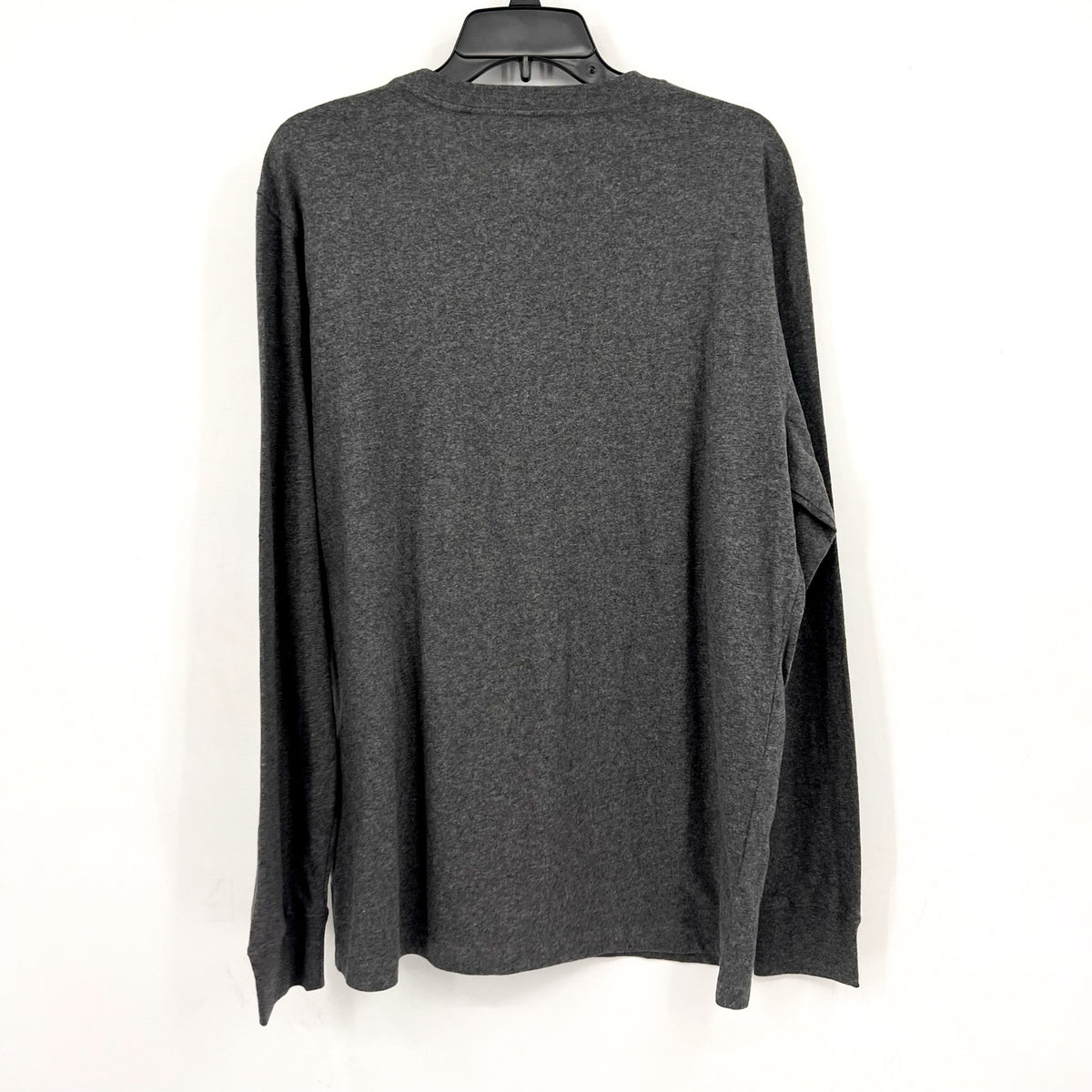 GEORGE Men's Cotton Long Sleeve Crew Neck Tee Large Charcoal Sky Heather NWT