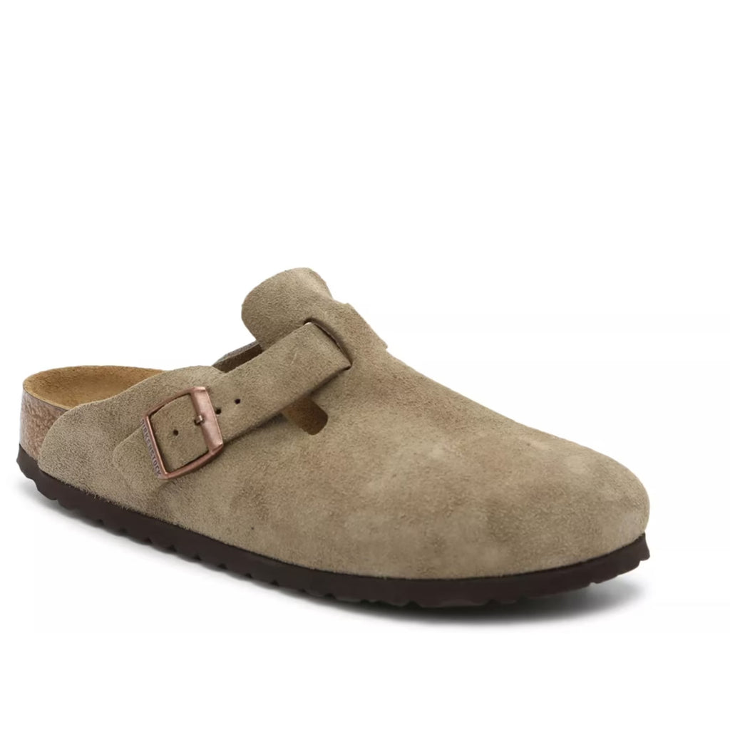 Birkenstock Women's Boston Soft Footbed Clogs EU 35 Taupe Suede NWT