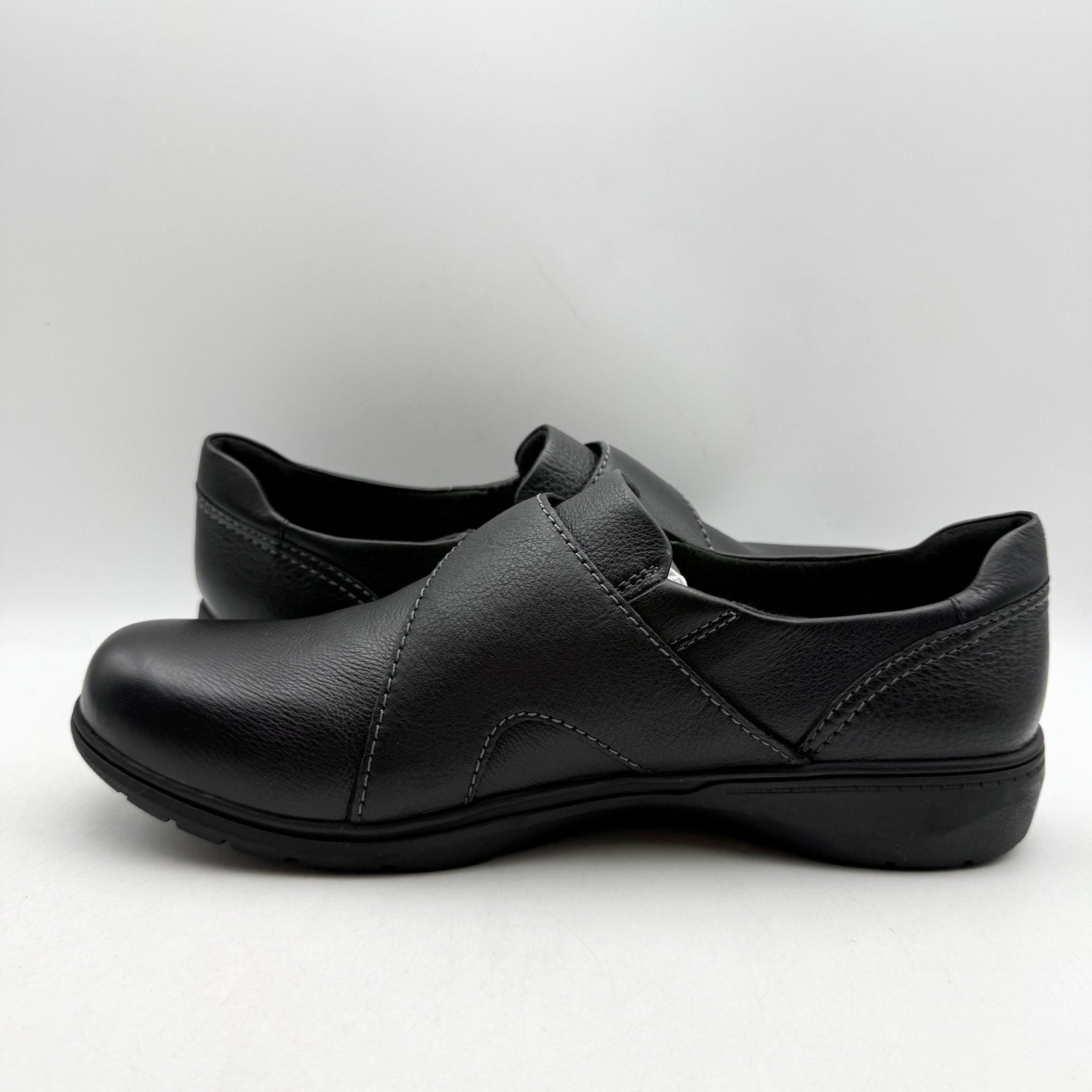 Clarks Womens Carleigh Jazz Shoes US 11 M EU 42.5 Black Leather NWOB