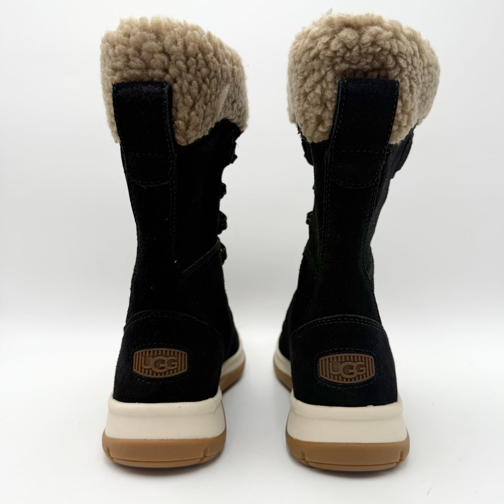 UGG Womens Lakesider Tall Winter Boots Size 5 EU 36 Black Suede Waterproof NWOB