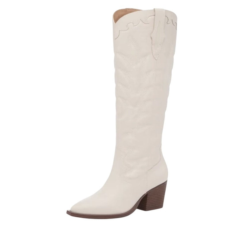 Crown Vintage Womens Sury Cowboy Boots Size 10 M Off White NWOB