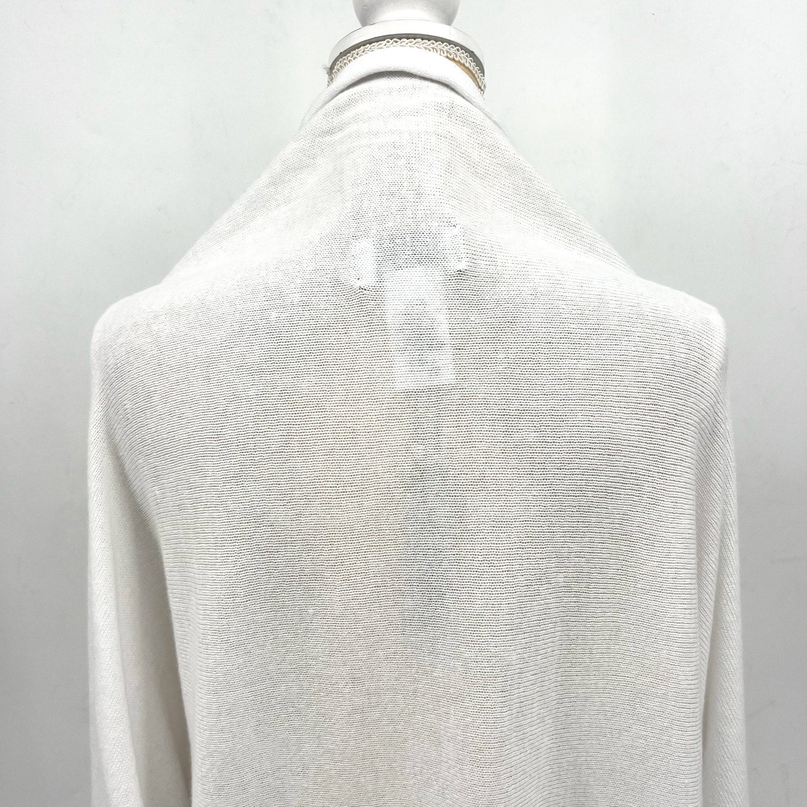 NIC + ZOE Women's Cotton Cashmere Shrug Cardigan Large White Long Sleeve NWT