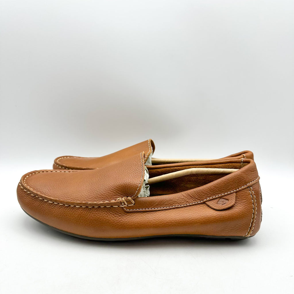 SPERRY Mens Wave Venetian Driver Loafers Size 10 M Tan Brown Leather NWOB