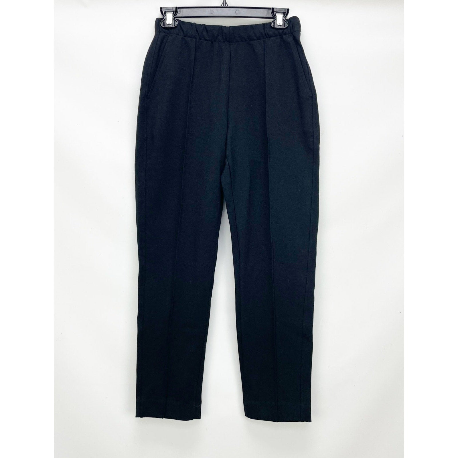 Everlane Womens The Dream Pants Medium Black Knit Pull On Tapered Stretch NWT
