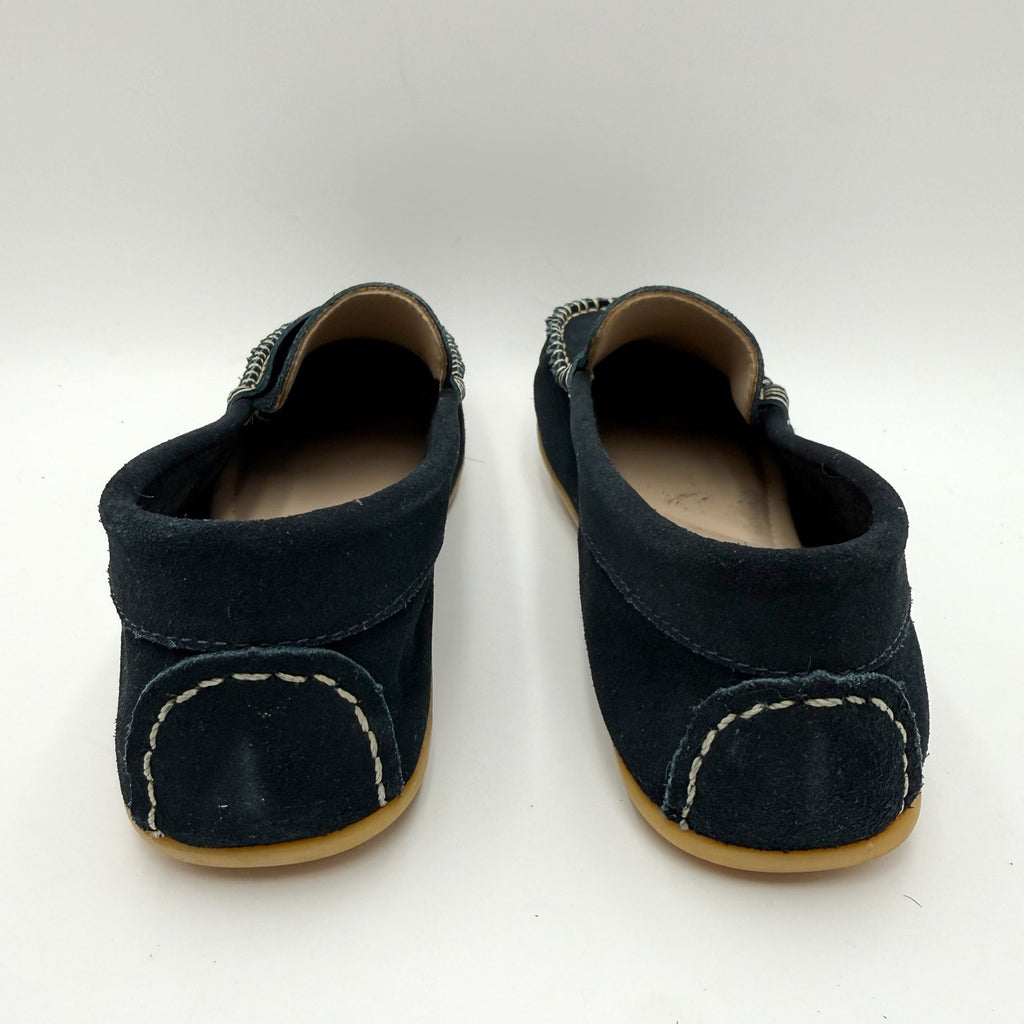 Elephantito Big Boys Alex Driver Moccasin Loafers Size 5 Navy Blue Suede NWOB