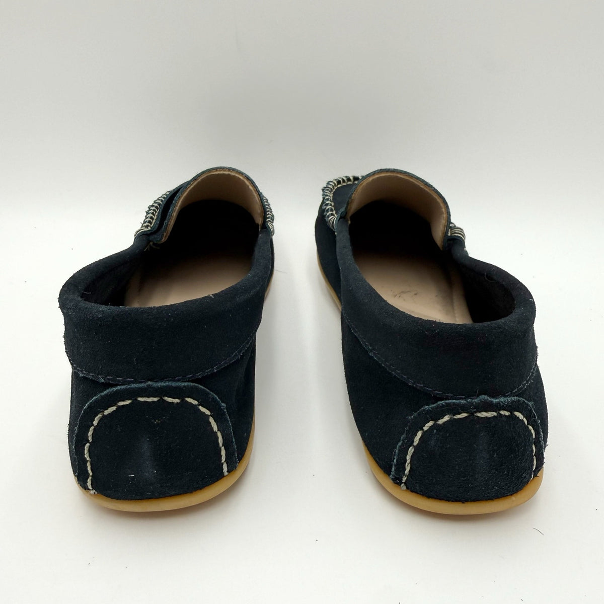 Elephantito Big Boys Alex Driver Moccasin Loafers Size 5 Navy Blue Suede NWOB
