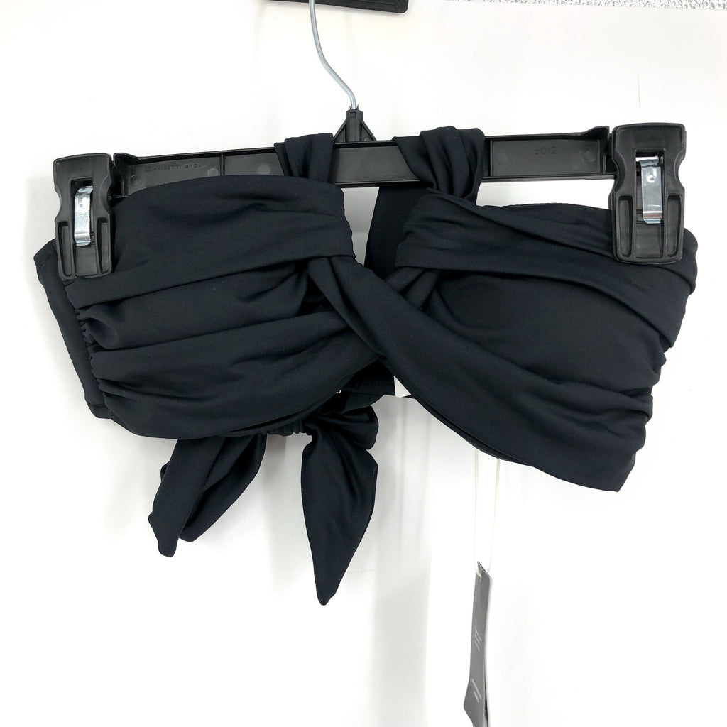 SEAFOLLY Women's Bikini Set Size 2 Black Halter Bandeau & Twist Band Hipster NWT