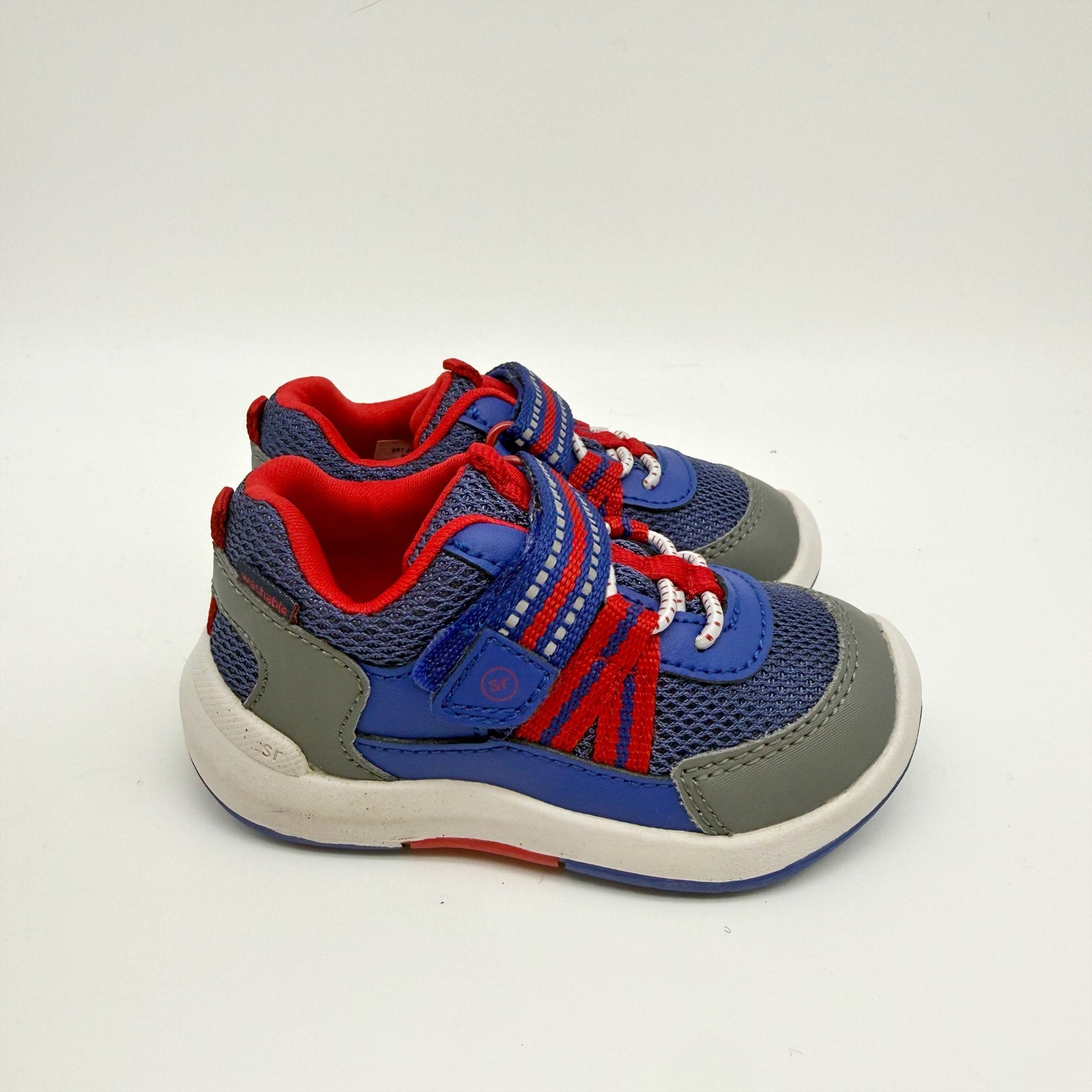 Stride Rite Kids Jasper Sneakers US 5 M EU 21 Blue Red Athletic NIB
