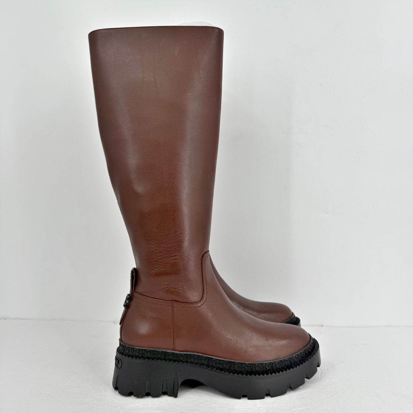 Coach Womens Julietta Knee High Boot US 6.5 B EU 37 Walnut Brown Leather NWOB