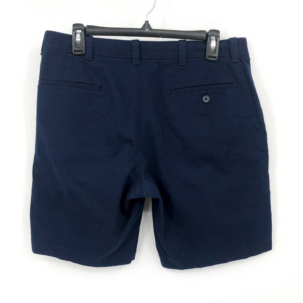 J.CREW Men's 9" Flex Chino Short Size 32 Navy Blue Flat Front Stretch H5020 NWOT