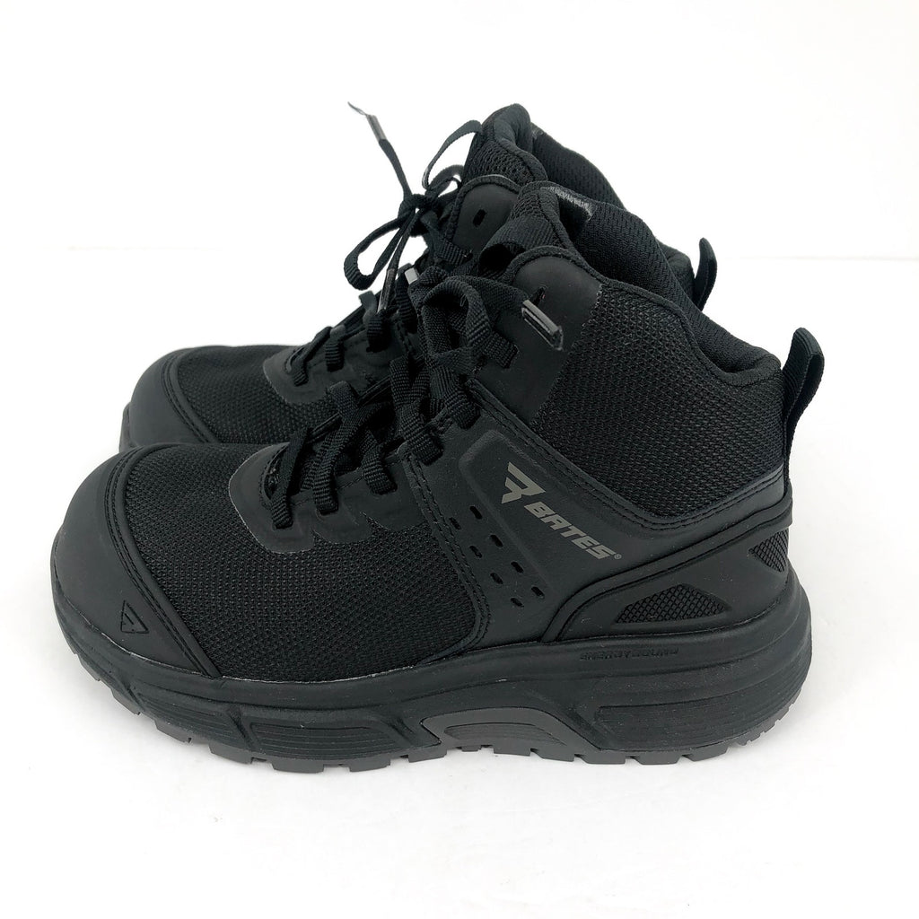 BATES Women's Jumpstart Mid Work Boots Size 5 Black Carbon Safety Toe SR NIB