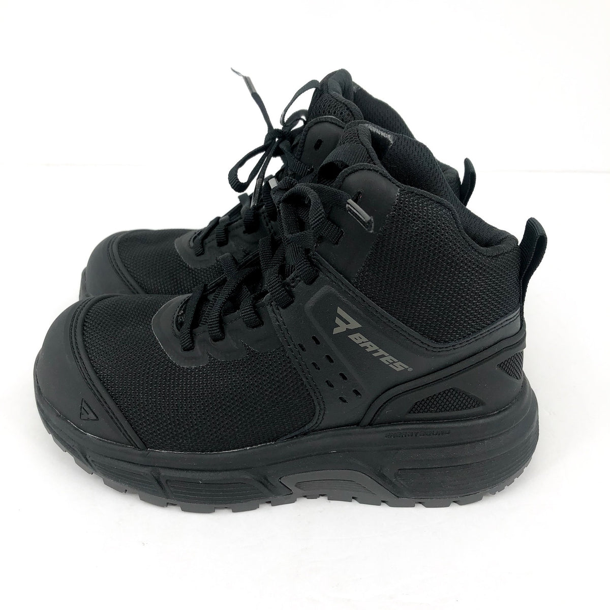 BATES Women's Jumpstart Mid Work Boots Size 5 Black Carbon Safety Toe SR NIB
