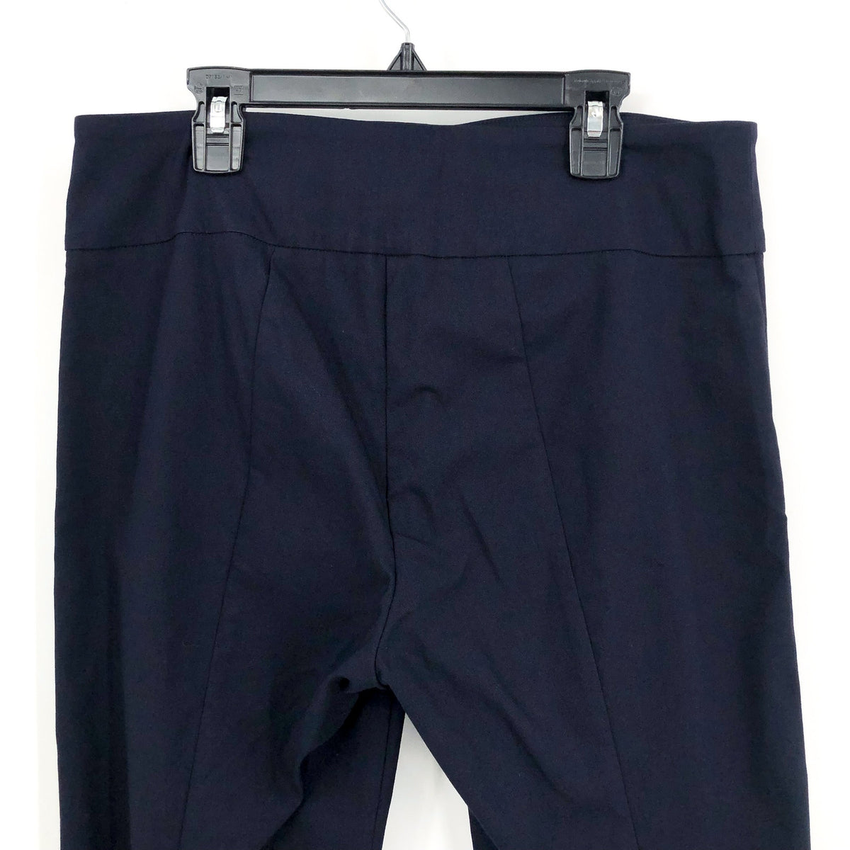 ELLIOTT LAUREN Womens Control Pull On Ankle Pant Size 10 Navy Blue Slit NWOT