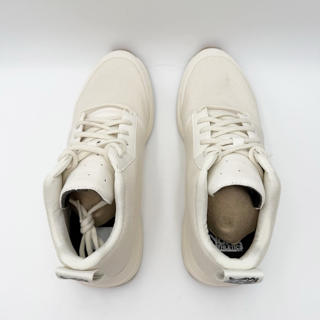 YORK Athletics Mens Henry Mid Trainer Athletic Shoes Size 9 Bone Off-White NIB