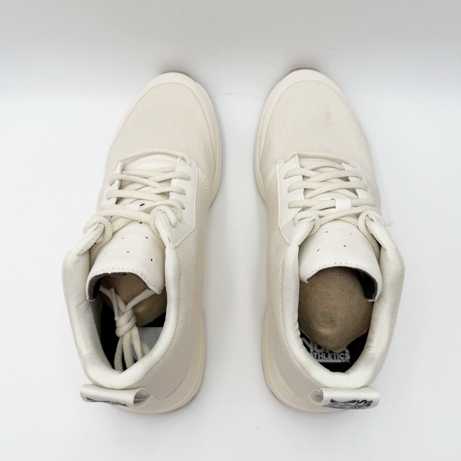 YORK Athletics Mens Henry Mid Trainer Athletic Shoes Size 9 Bone Off-White NIB