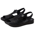 Spring Step Womens Hermila Sandals EU 37 US 6.5-7 Black Faux Leather NWOB