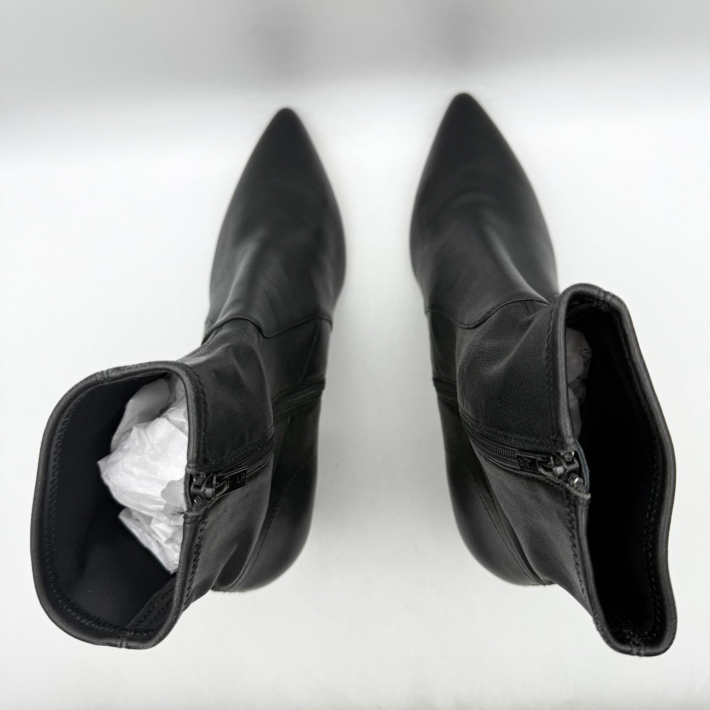 Loeffler Randall Womens Isla Slim Ankle Bootie US 11 Black Leather NWOB