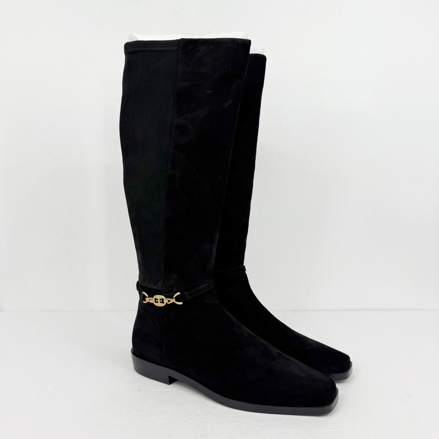 Sam Edelman Womens Clive Knee High Boots US 10.5 EU 41.5 Black Suede NIB
