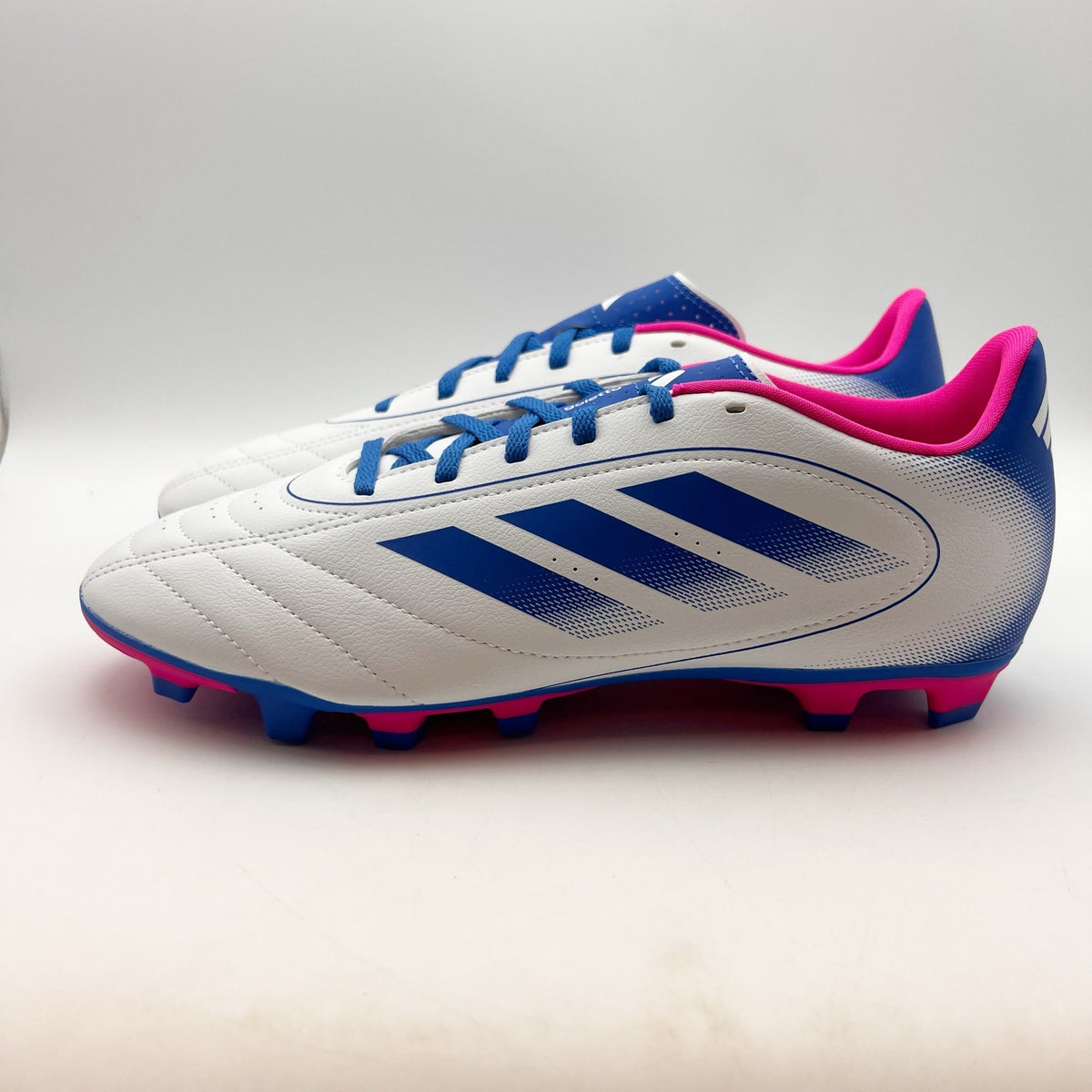 Adidas Goletto IX FG/MG Soccer Cleats Womens 10.5 Men 9.5 White Blue Pink NIB