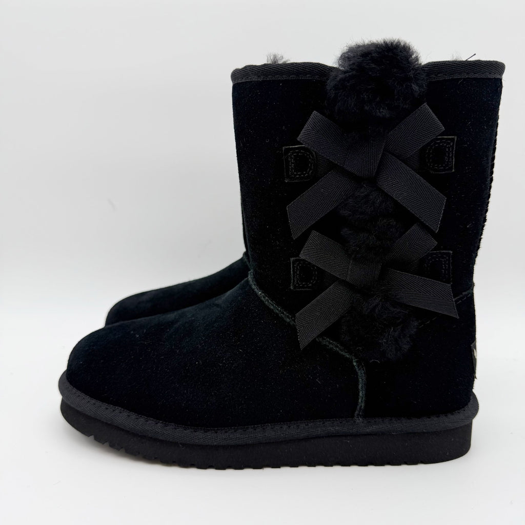 Koolaburra by UGG Womens Victoria Short Winter Boots US 5 EU 36 Black Suede NIB