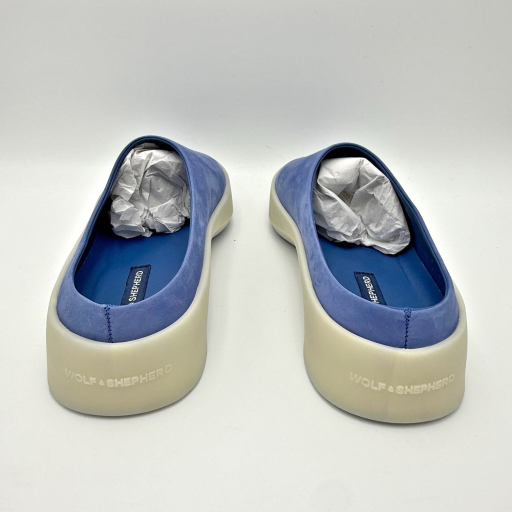 Wolf & Shepherd Cruise Mule Slip On Shoes Womens 7.5 Mens 9 Blue White NIB