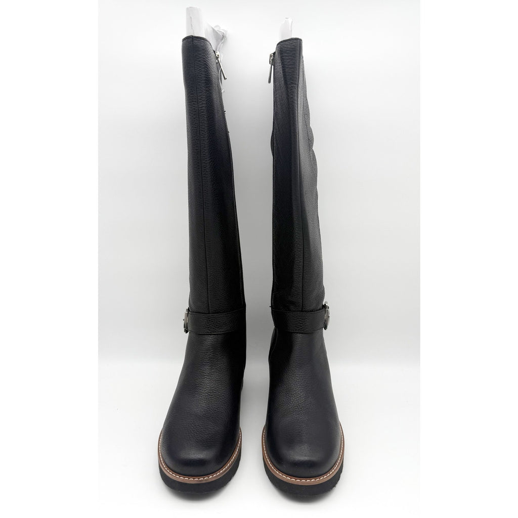 Naturalizer Womens Darry Knee High Boots US 9 Black Leather Water-Repellent NWOB