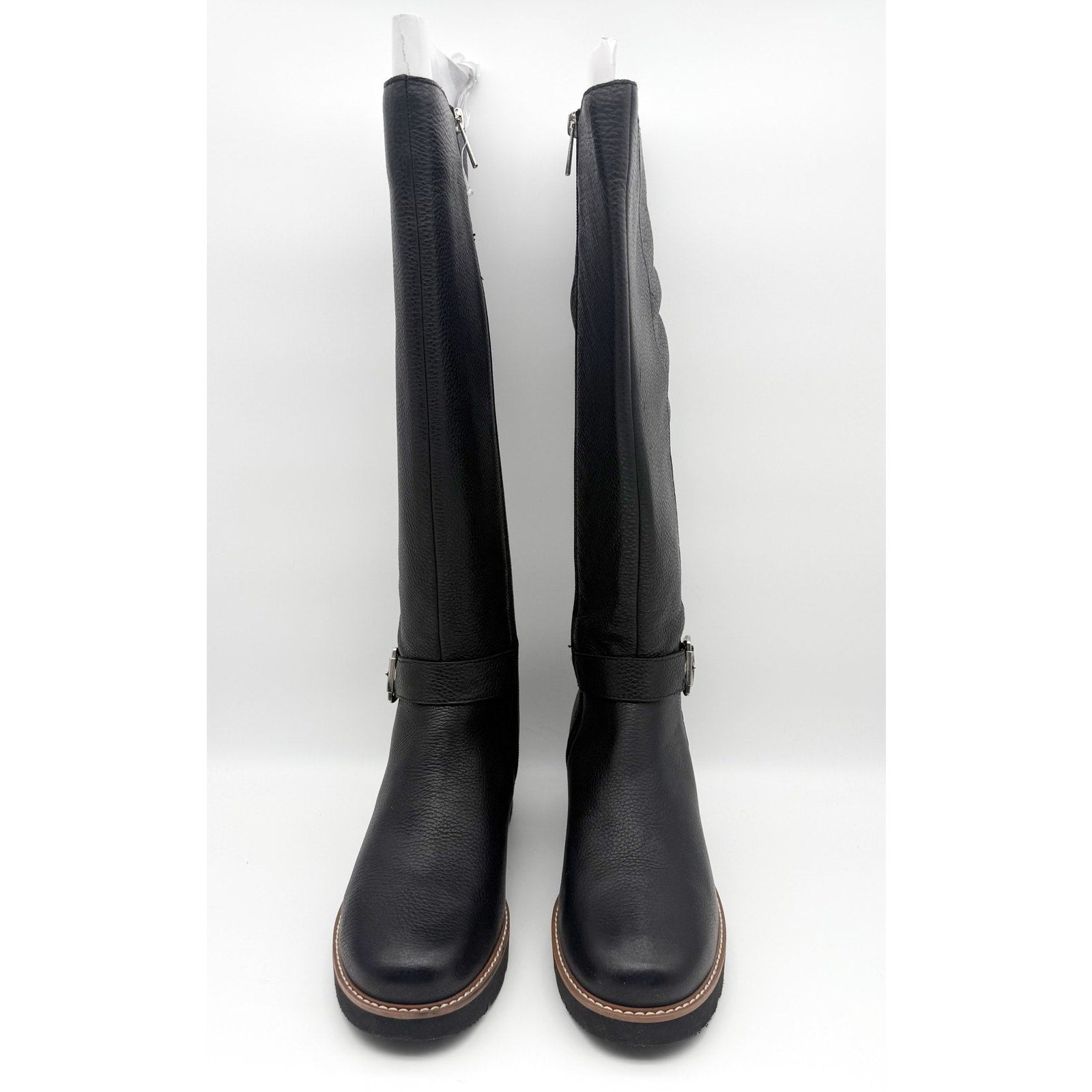 Naturalizer Womens Darry Knee High Boots US 9 Black Leather Water-Repellent NWOB