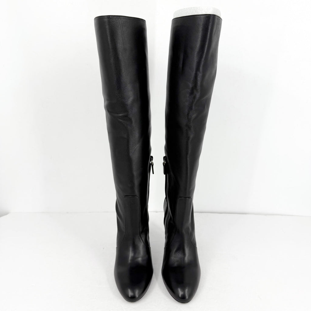 Stuart Weitzman Womens Luxecurve 100 Slouch Boots US 9B Black Leather NWOB