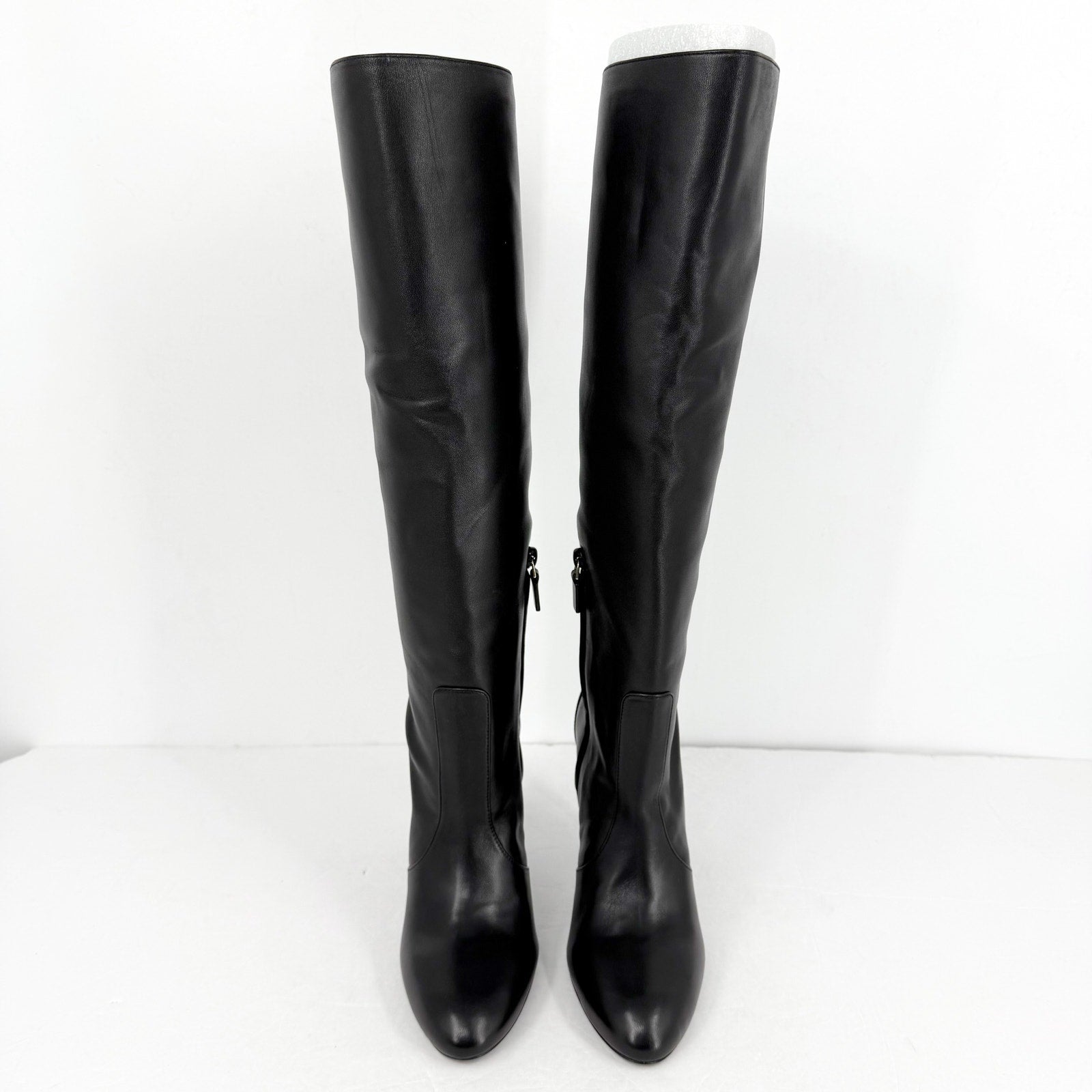 Stuart Weitzman Womens Luxecurve 100 Slouch Boots US 9B Black Leather NWOB