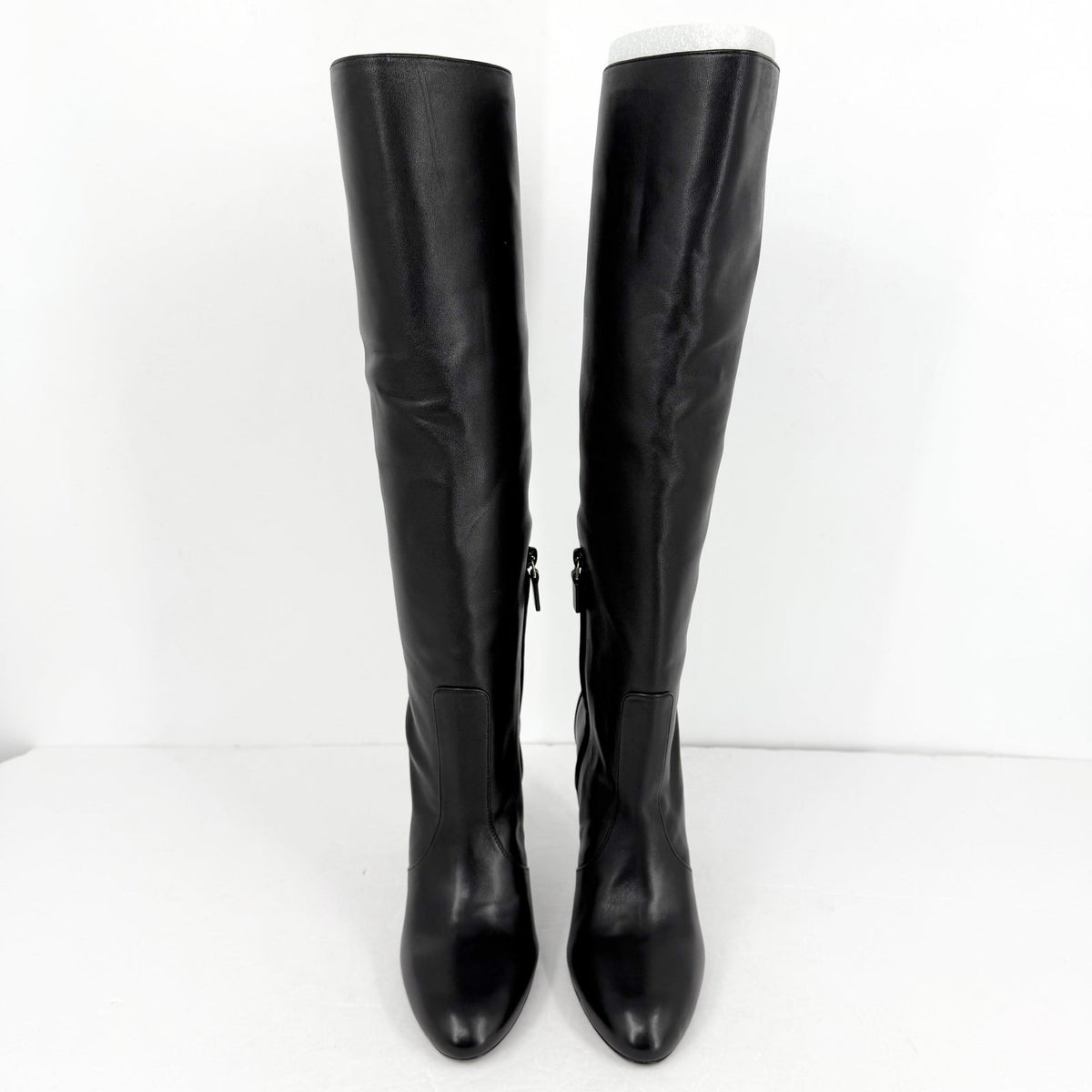 Stuart Weitzman Womens Luxecurve 100 Slouch Boots US 9B Black Leather NWOB