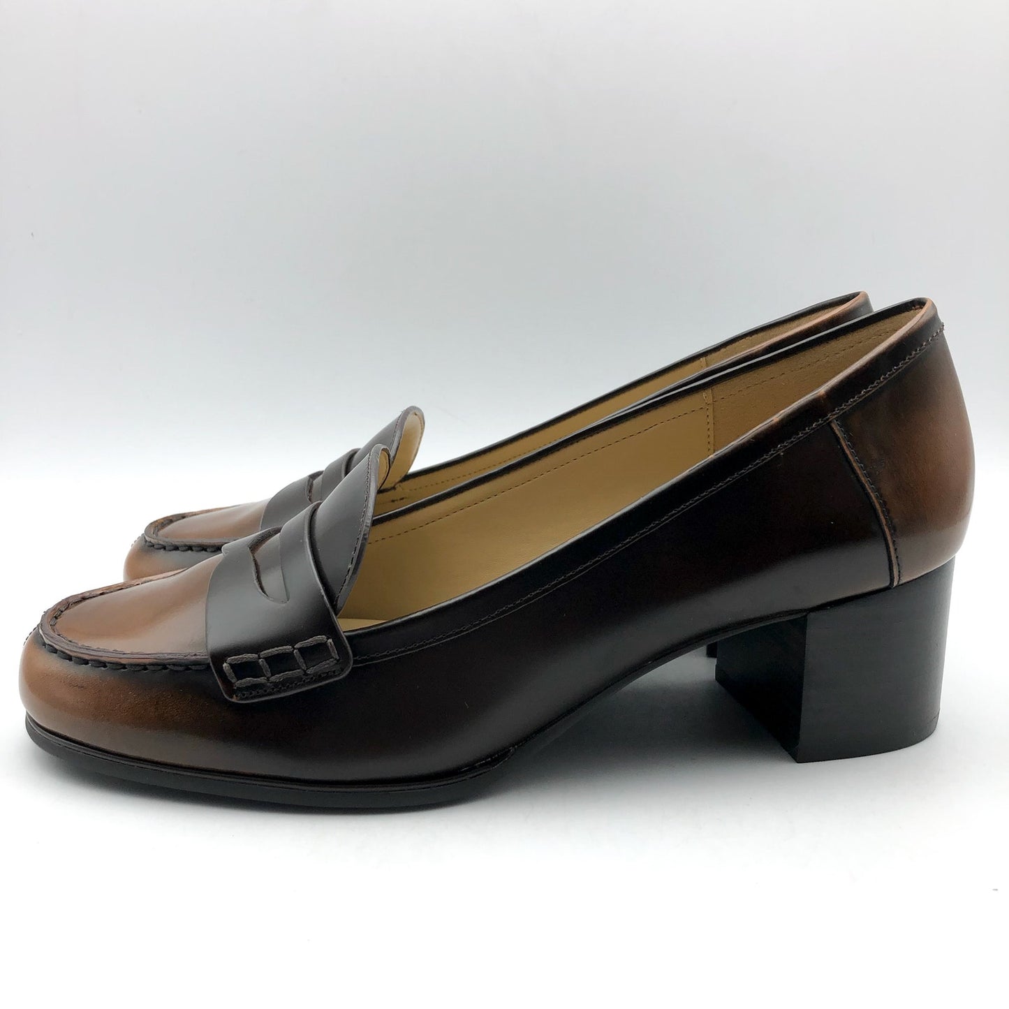 Michael Kors Womens Frances Flex Pumps US 8.5 M Brown Tan Leather Slip On NIB