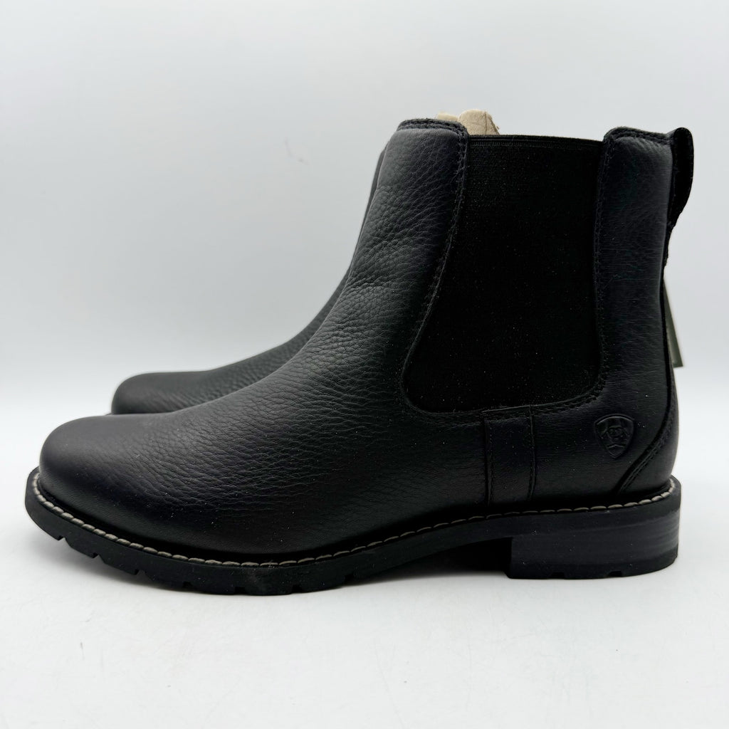 Ariat Womens Wexford Chelsea Boots US 7.5 B Black Leather Waterproof NWOB