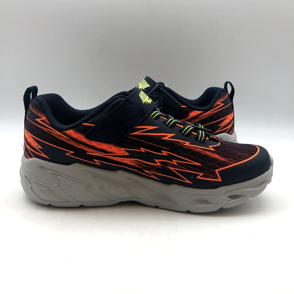 SKECHERS Boys Light Storm 2.0 Bolt Brights Sneakers Size 2.5 Orange Green NIB